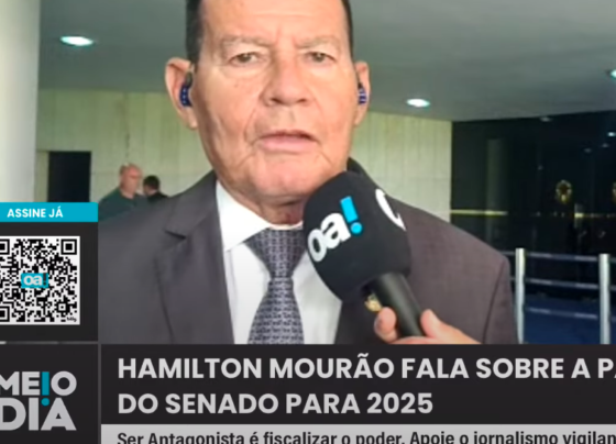 Hamilton Mourão dá entrevista ao Meio-Dia em Brasília