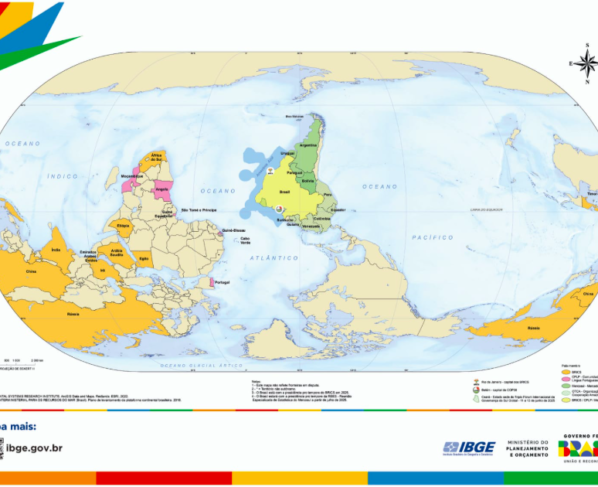 Mapa-mundi do IBGE de Marcio Pochamnn